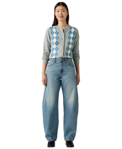 Levi's Premium Women's Baggy Dad Cotton Barrel-Leg Jeans - Easy Days Barrel