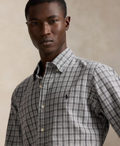 Polo Ralph Lauren Men's Classic-Fit Oxford Shirt - Gray Heather Multi