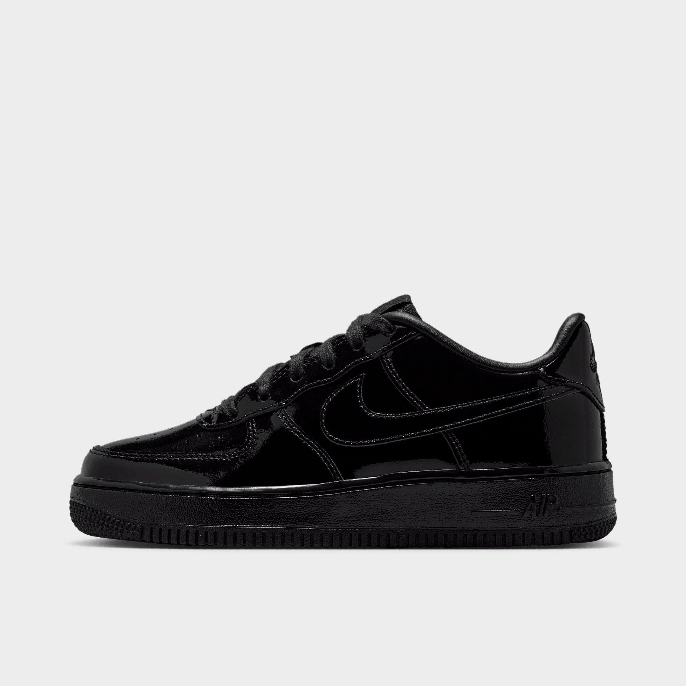 Big Kids' Nithtke Air Force 1 LV8 1 Casual Shoes - Black/Black/Black - Left shoe facing left. Outside of the shoe.