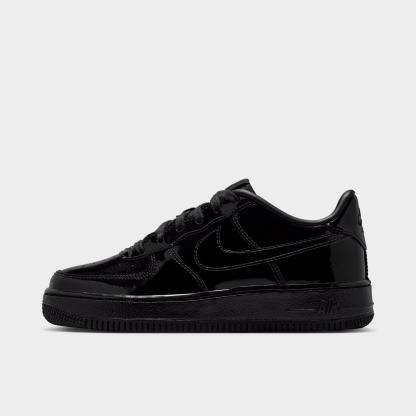 Big Kids' Nithtke Air Force 1 LV8 1 Casual Shoes - Black/Black/Black - Left shoe facing left. Outside of the shoe.