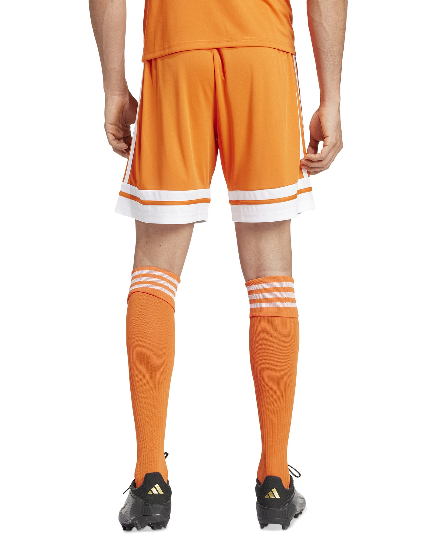adidas Men's Regular-Fit Squad 25 Logo Shorts - Team Orange/wht