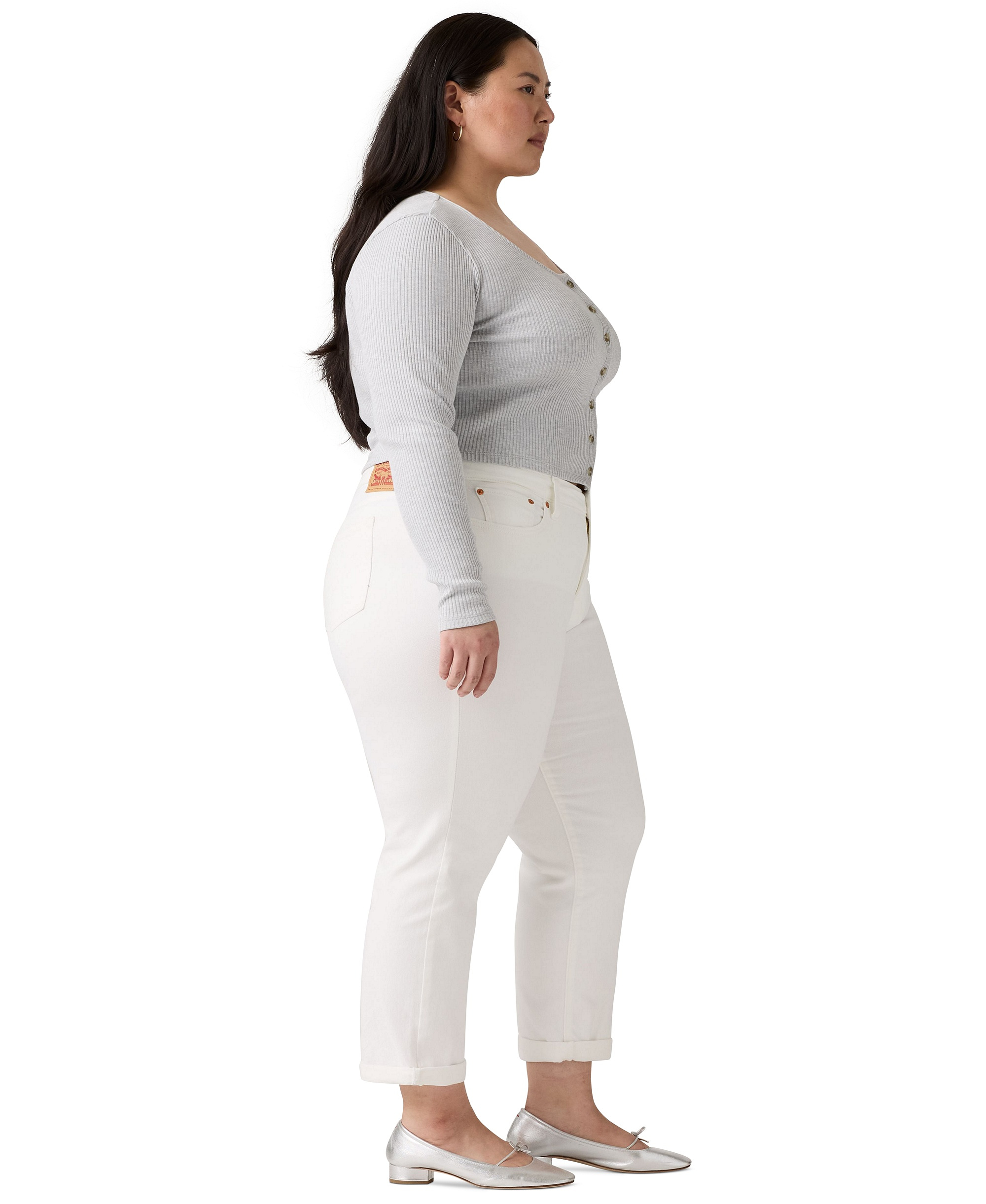 Levi's Women's Relaxed Boyfriend Tapered Leg Jeans - Simply White
