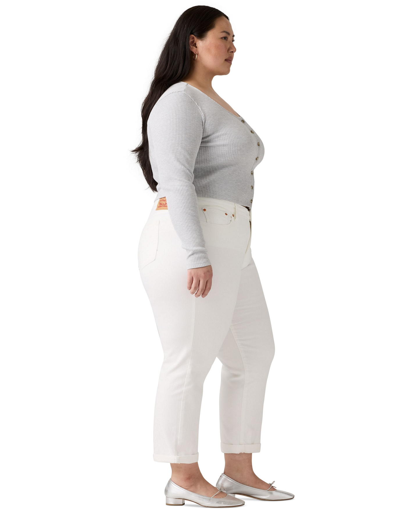 Levi's Women's Relaxed Boyfriend Tapered Leg Jeans - Simply White