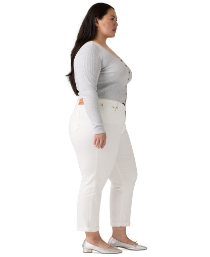 Levi's Women's Relaxed Boyfriend Tapered Leg Jeans - Simply White