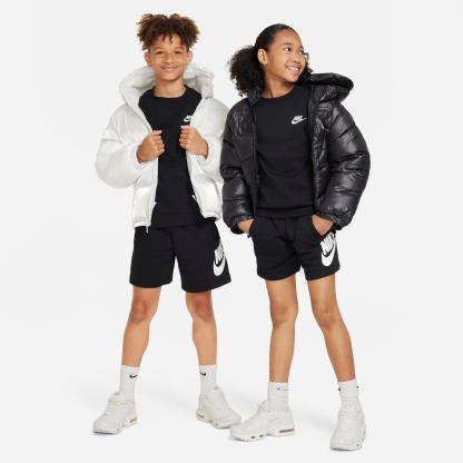 Big Kids' Nithtke Sportswear Club Fleece Sweatshirt - Black/White
