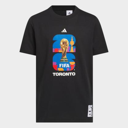 Big Kids' adidas FIFA World Cup 26 Host City Toronto Graphic Soccer T-Shirt - Black - view 1