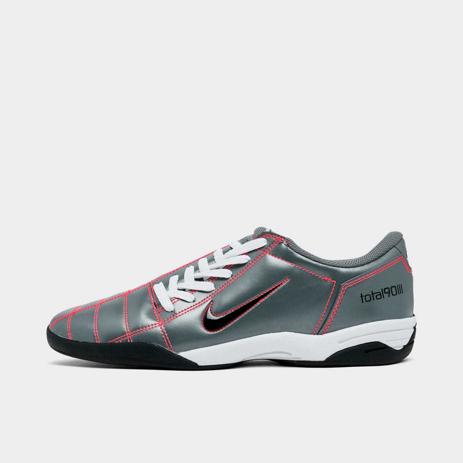 Men's Nike Total 90 Casual Shoes - Smoke Grey/Black/Bright Crimson/White