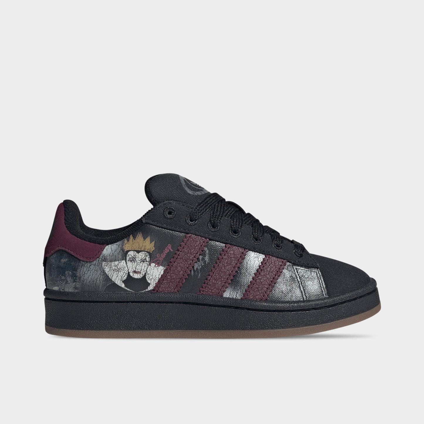 Big Kids' adidas Originals Campus 00s Casual Shoes - Black/Maroon/Gum - Left shoe facing left. Outside of the shoe.
