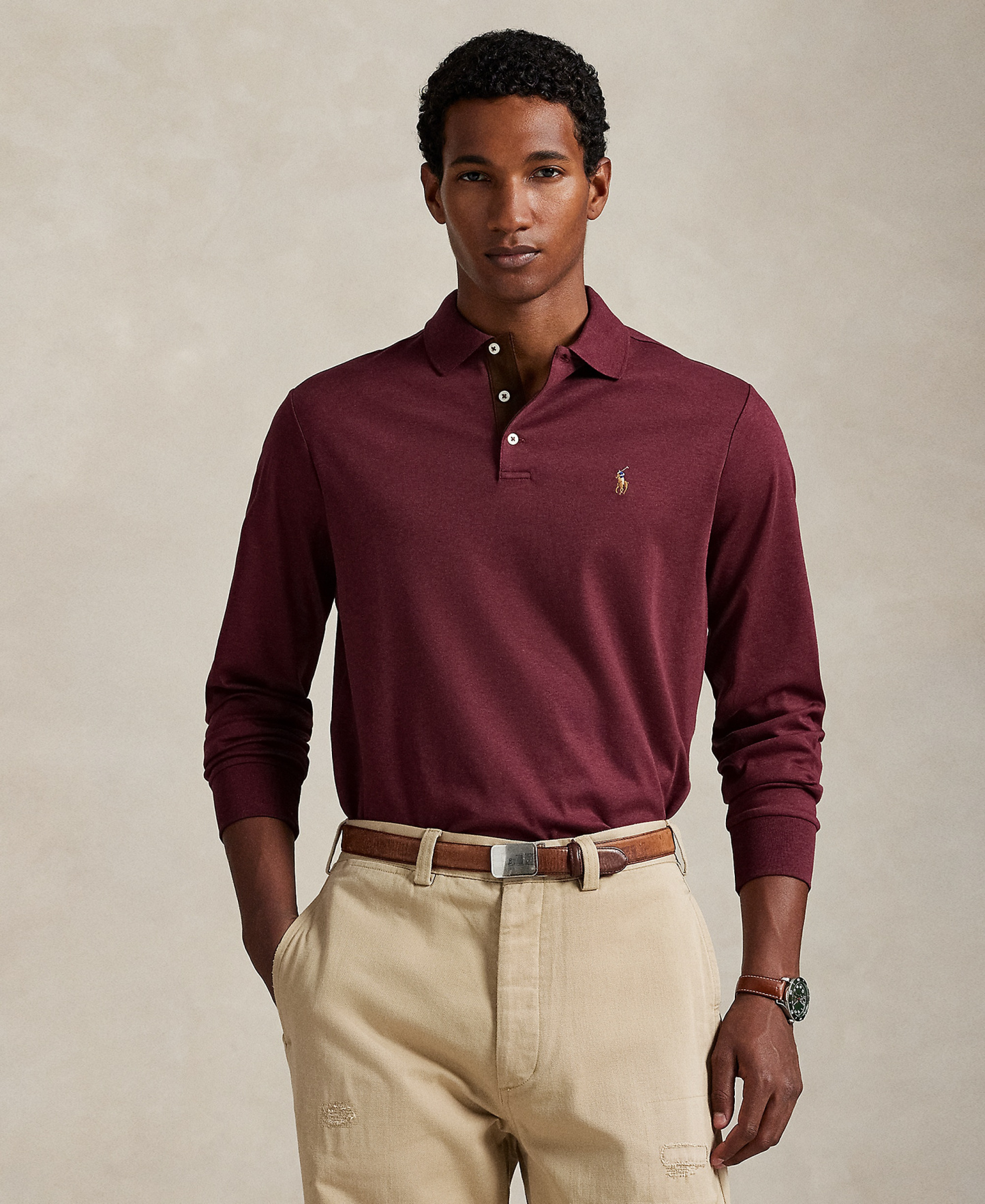 Polo Ralph Lauren Men's Classic-Fit Polo Shirt - Spring Wine Heather