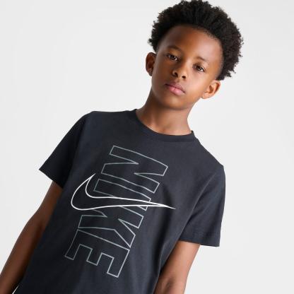 Big Kids' Nithtke Sportswear Block Graphic T-Shirt - Black