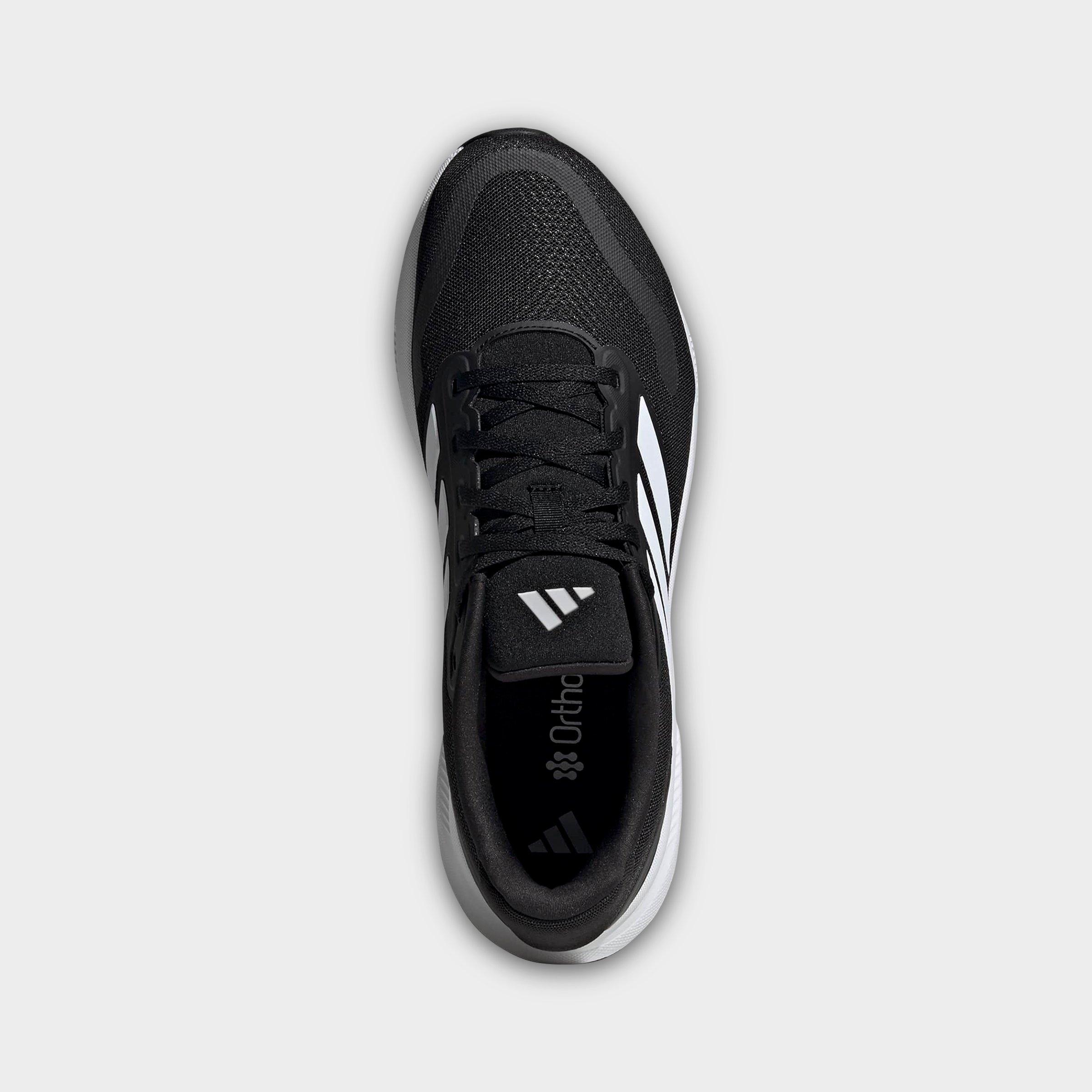Men's adidas Runfalcon 5 Running Shoes (Wide Width) - Black/Cloud White/Black - Top view