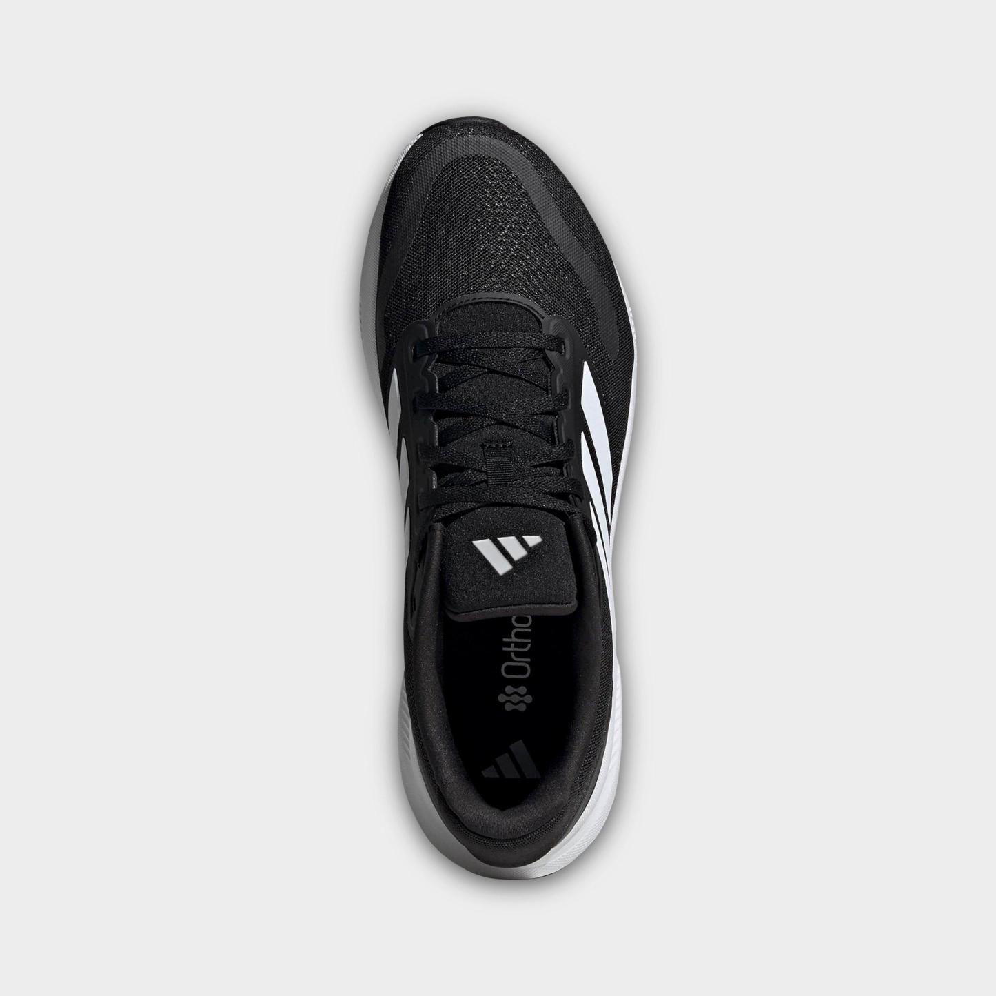 Men's adidas Runfalcon 5 Running Shoes (Wide Width) - Black/Cloud White/Black - Top view