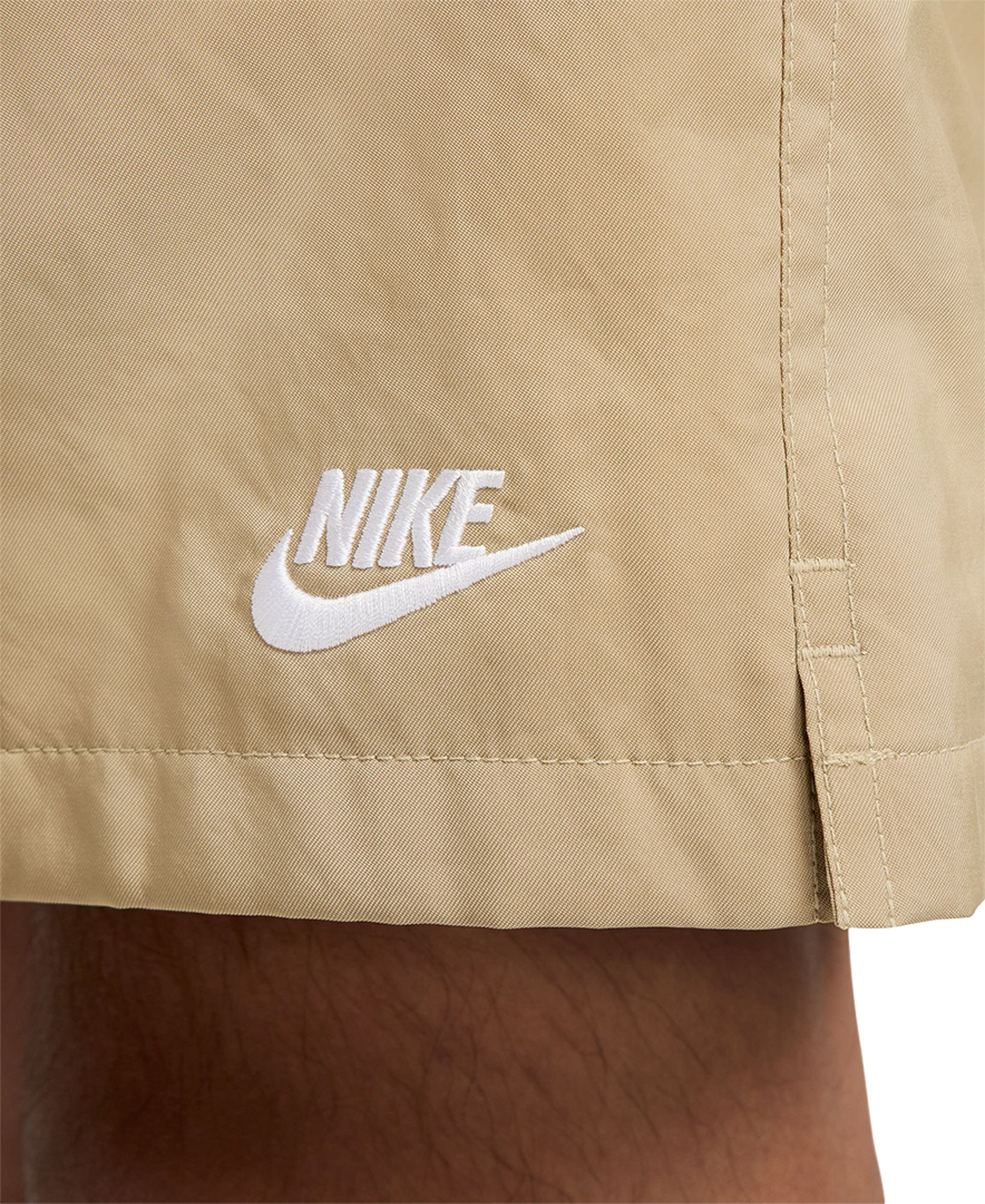 Nike Men's Club Flow Relaxed-Fit Drawstring Shorts - Parachute Beige/white
