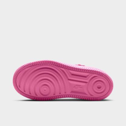 Little Kids' Nithtke Force 1 Casual Shoes - Part 1 - Pink Rise/Pink Foam/Metallic Silver/Pink Rise - Bottom view