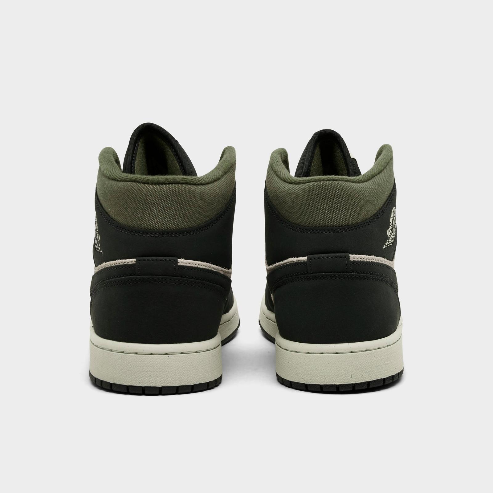 Men's Air Jordan Retro 1 Mid SE Casual Shoes - Light Orewood Brown/Medium Olive/Sail/Off Noir - view 4