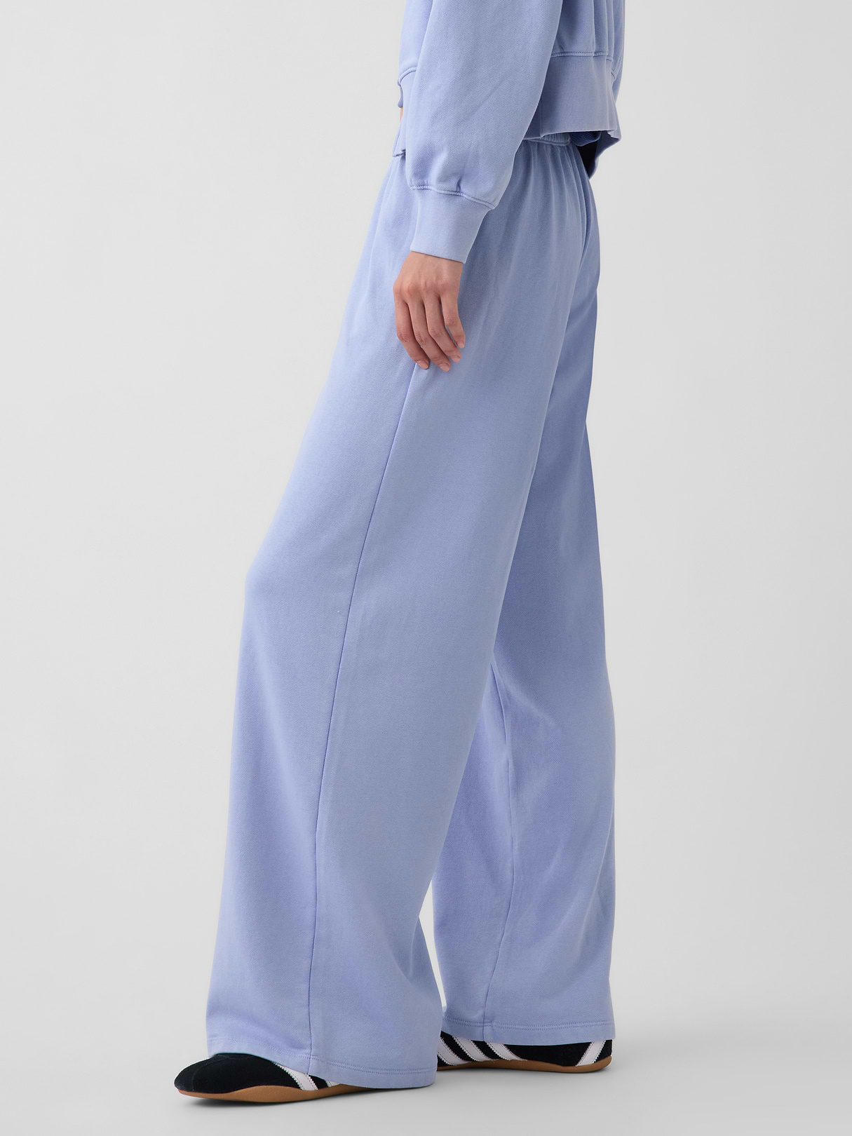 Mid Rise VintageSoft Terry Loose Sweatpants - Light blue