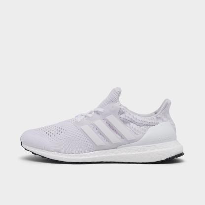 Men's adidas Ultraboost 1.0 Running Shoes - White/White/White - Left shoe facing left. Outside of the shoe.