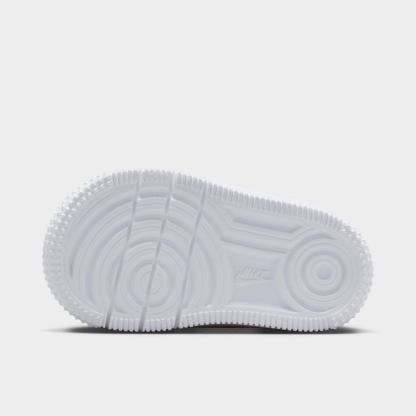 Infant and Kids' Toddler Nithtke Force 1 Low Casual Shoes - Part 1 - White/Black - Bottom view