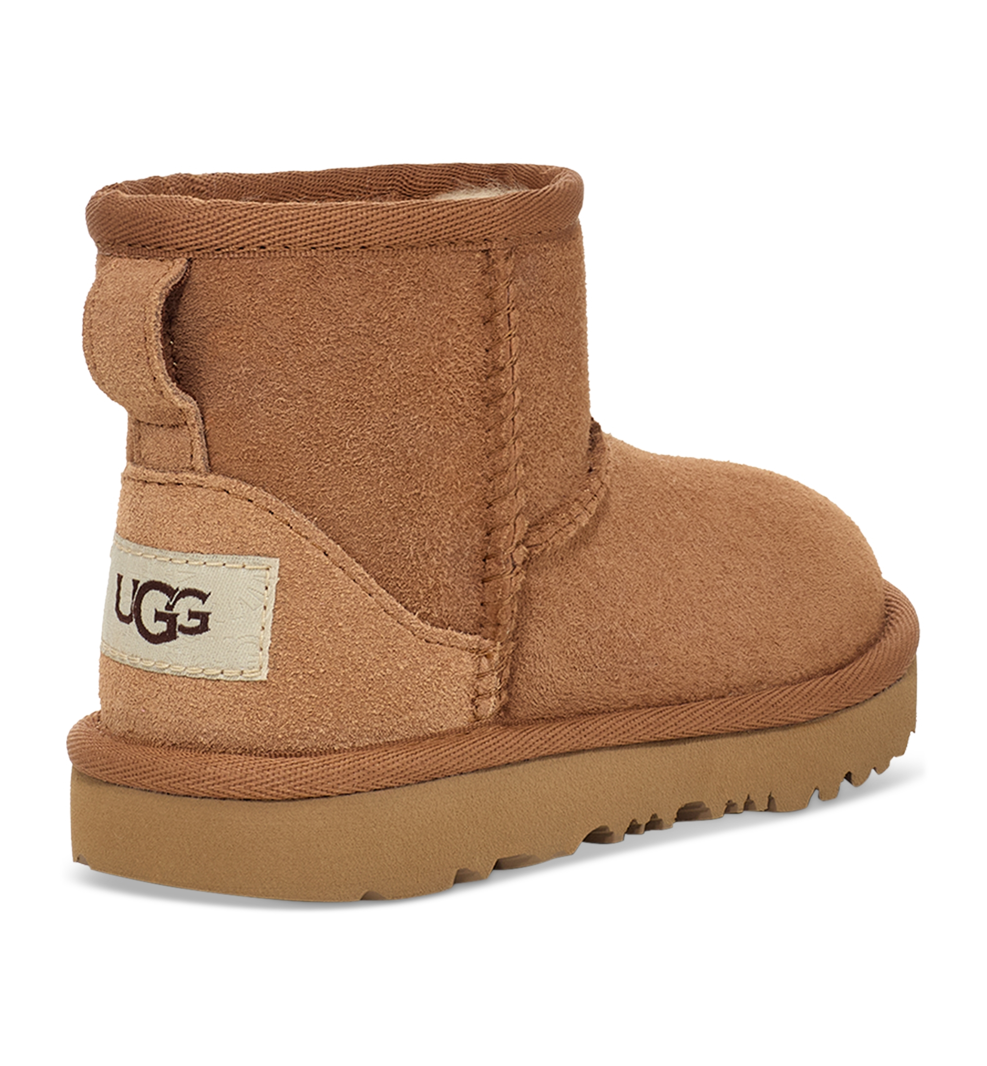 UGG® Toddler Kids Classic Mini II Round Toe Booties - Chestnut