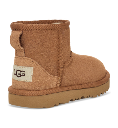 UGG® Toddler Kids Classic Mini II Round Toe Booties - Chestnut