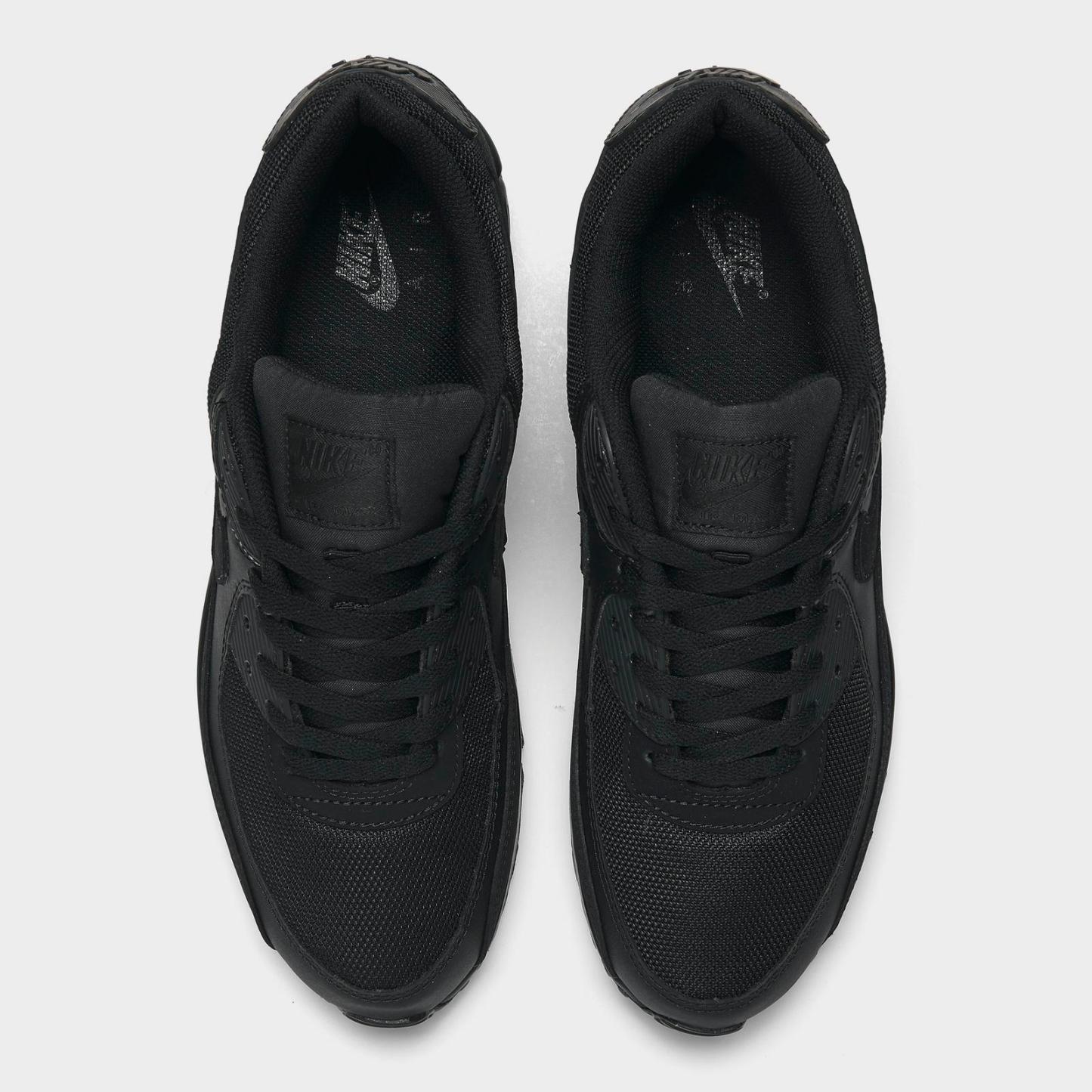 Men's Nike Air Max 90 Casual Shoes - Black/Black/Black/Black