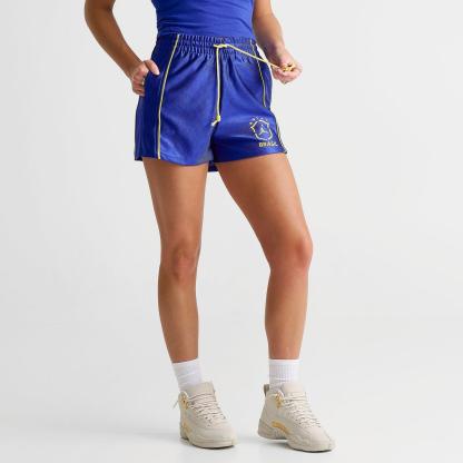 Women's Jordan Brooklyn Brazil Knit Shorts - Old Royal/Yellow Pulse - view 3