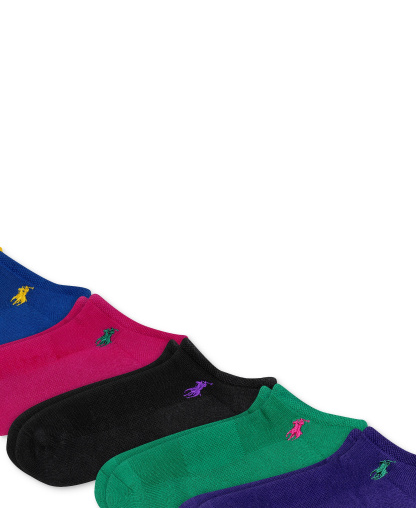 Polo Ralph Lauren Women's 6-Pk. Cushion Low-Cut Socks - Multi Bright Assortment