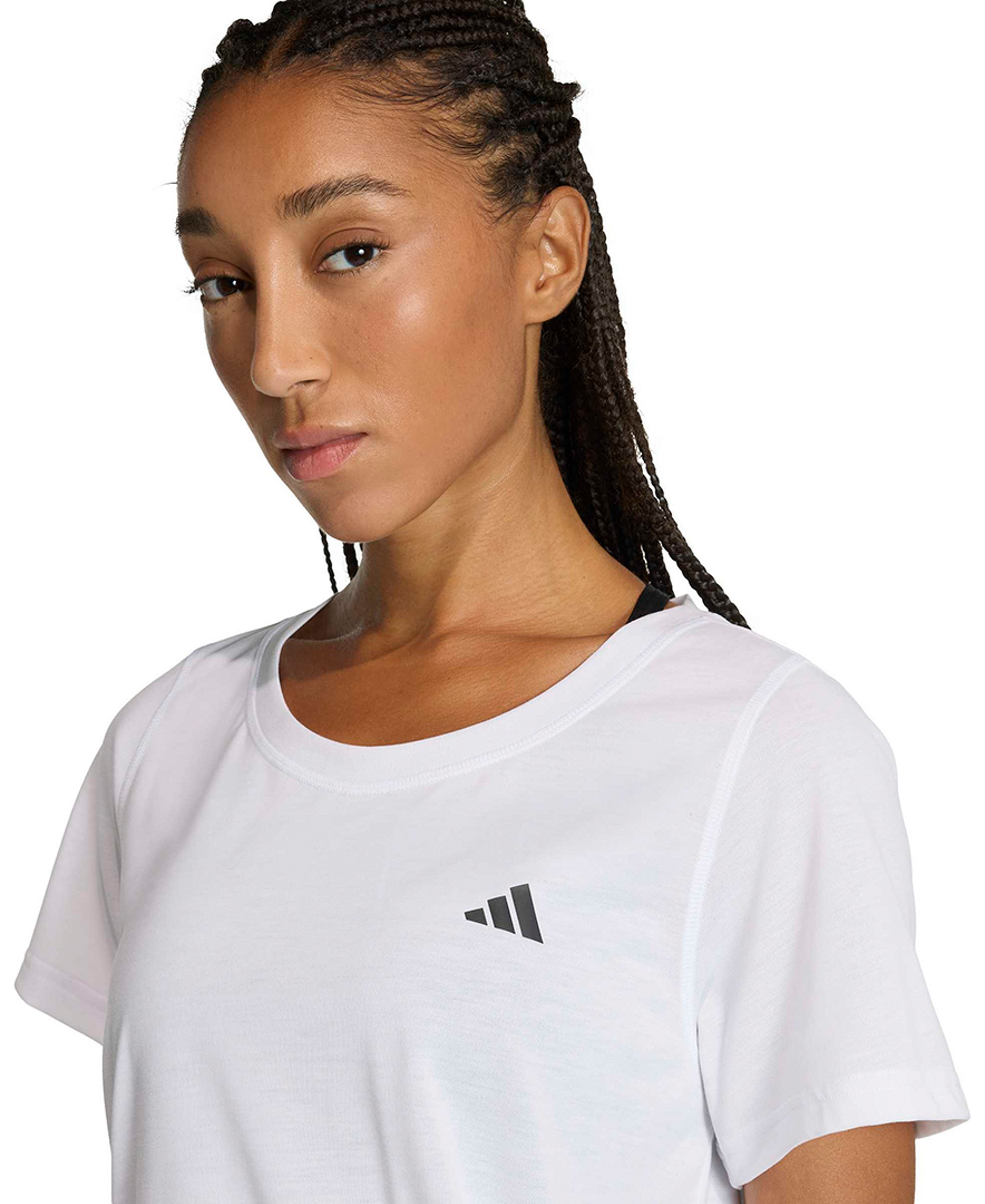 adidas Women's Workout Essentials Seamless Scoop Neck T-Shirt - White