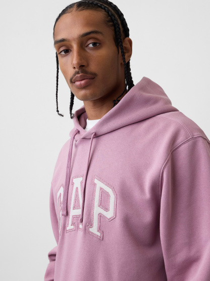 Adult VintageSoft Arch Logo Hoodie - Wispy pink mauve