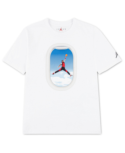 Jordan Boys' 8-20 Plane Window Short-Sleeve T-Shirt - White
