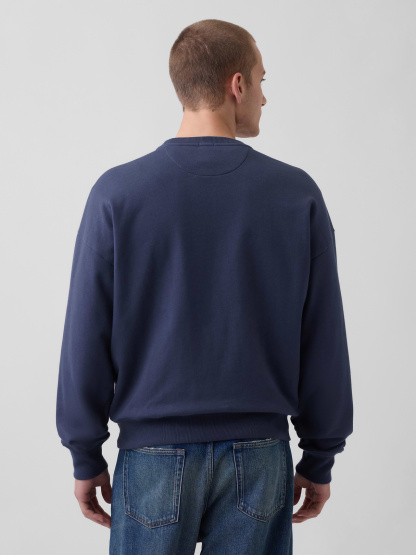 Adult Heavyweight French Terry Oversized Sweatshirt - vintage navy