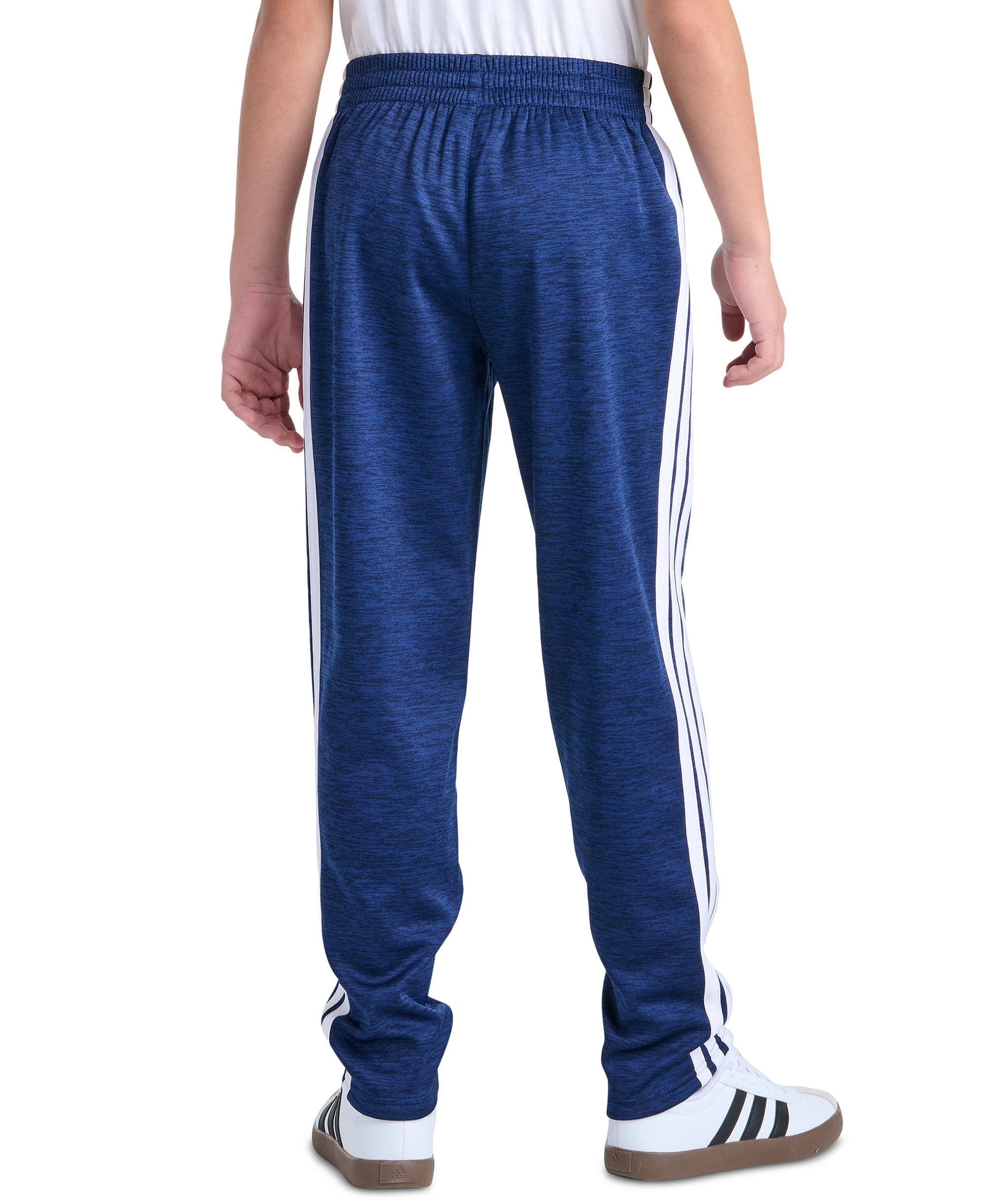 adidas Boys' 8-20 Elastic Waistband Pant - Dark Blue Heather