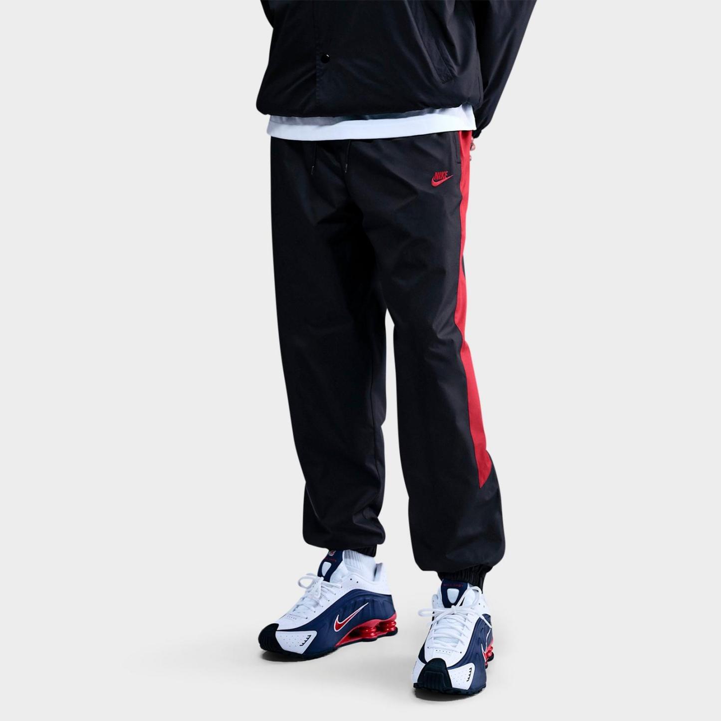 Men's Nike Windrunner Lined Pants - Black/Team Crimson/Team Crimson