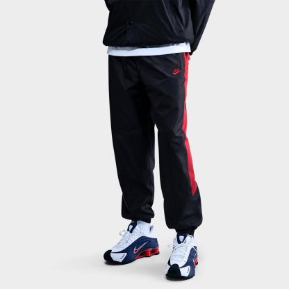 Men's Nike Windrunner Lined Pants - Black/Team Crimson/Team Crimson