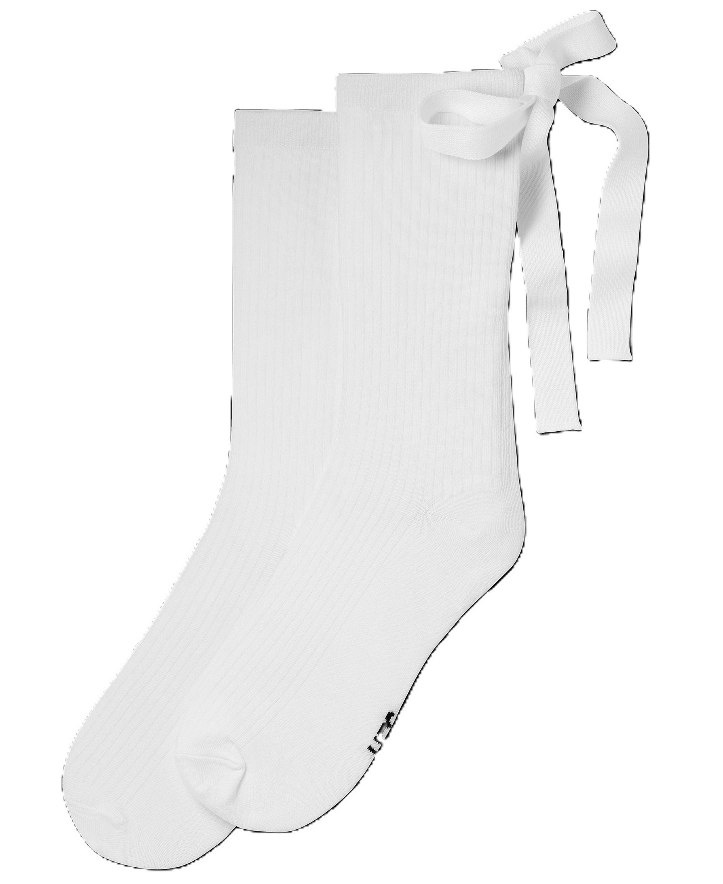 UGG Women's Serenella Novelty Bow Ribbed Crew Socks - White