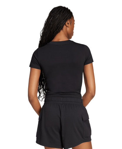 adidas Women's Essentials Slim-Fit Short-Sleeve Baby T-Shirt - Black/White