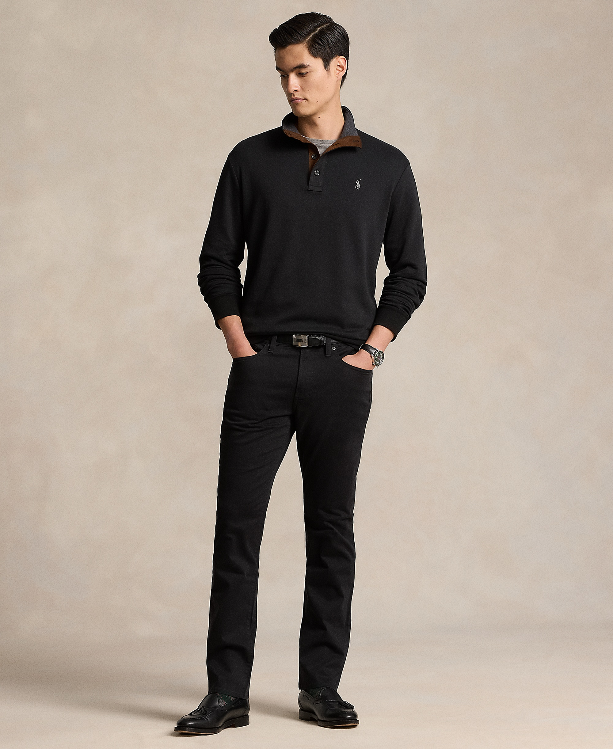 Polo Ralph Lauren Men's Varick Slim Straight Stretch Sateen Pants - Black