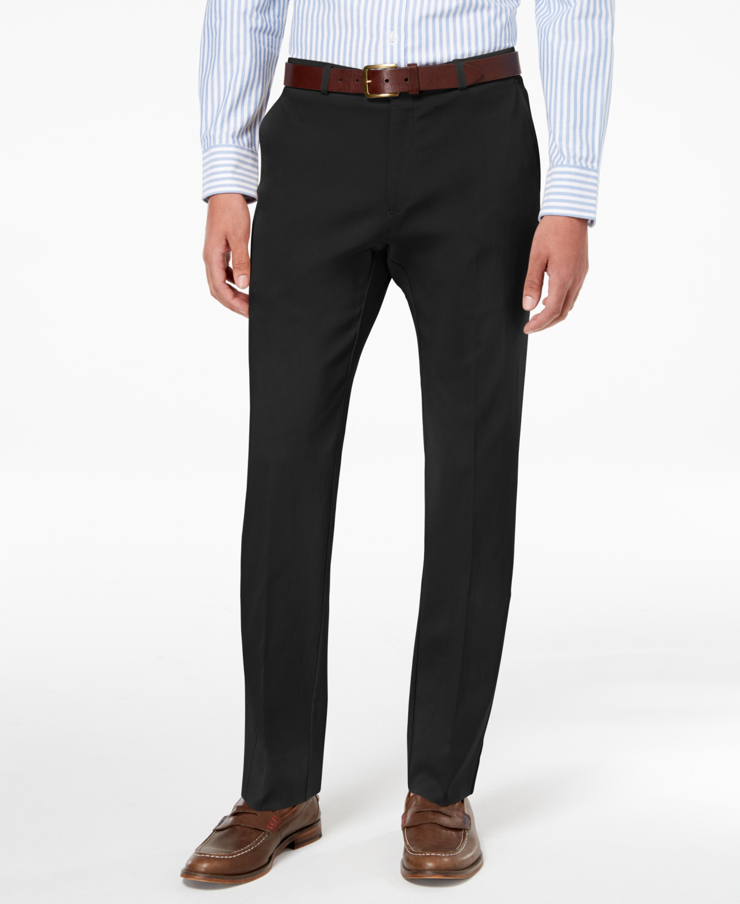 Tommy Hilfiger Men's Modern-Fit TH Flex Stretch Solid Performance Pants - Black