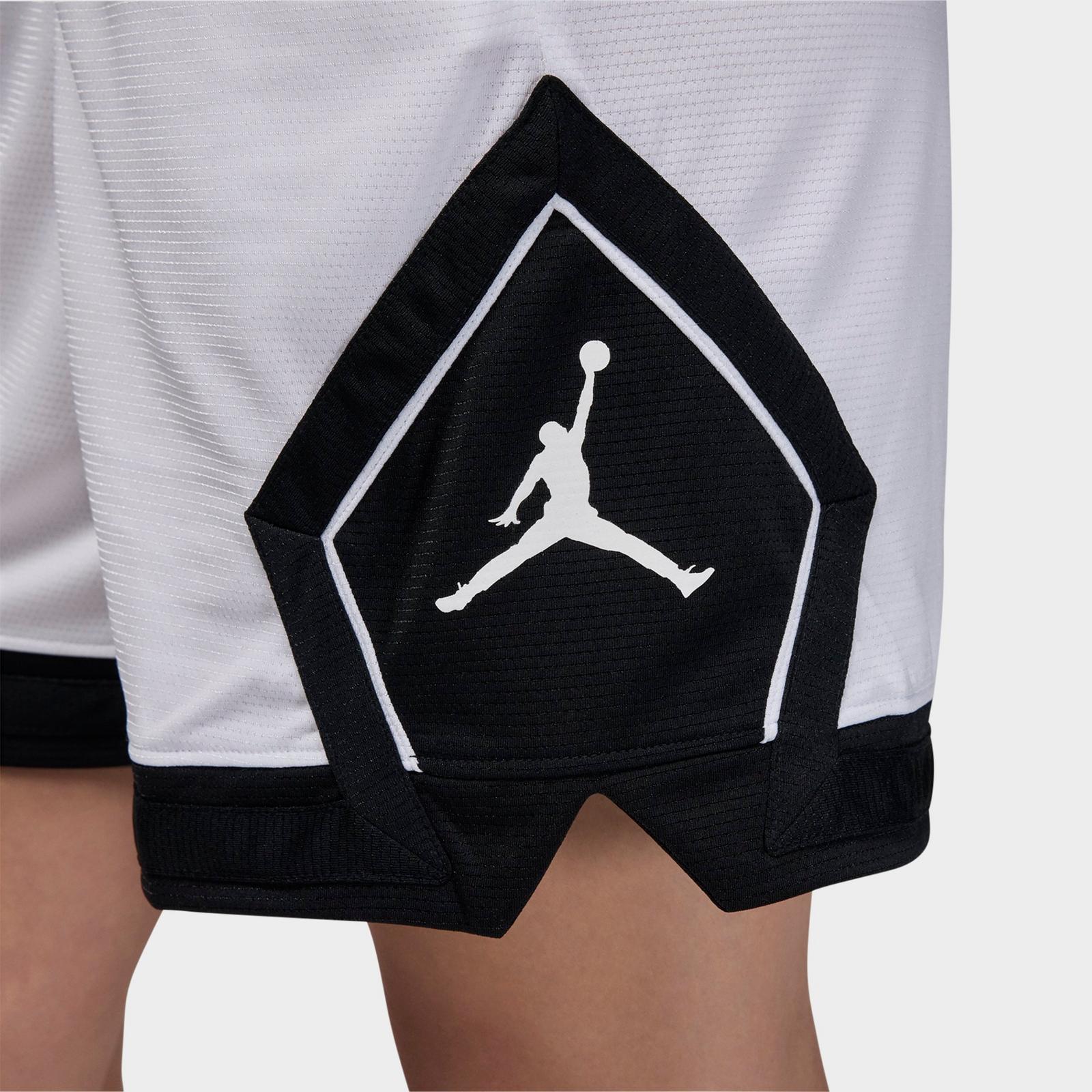 Women's Jordan Sport 4" Diamond Basketball Shorts - White/Black/Black/White - view 6