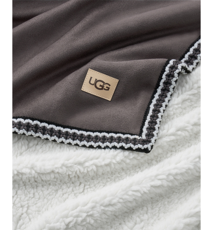 UGG® Kirkwood UGG Braid Throw, 50" x 70" - Grayish Brown