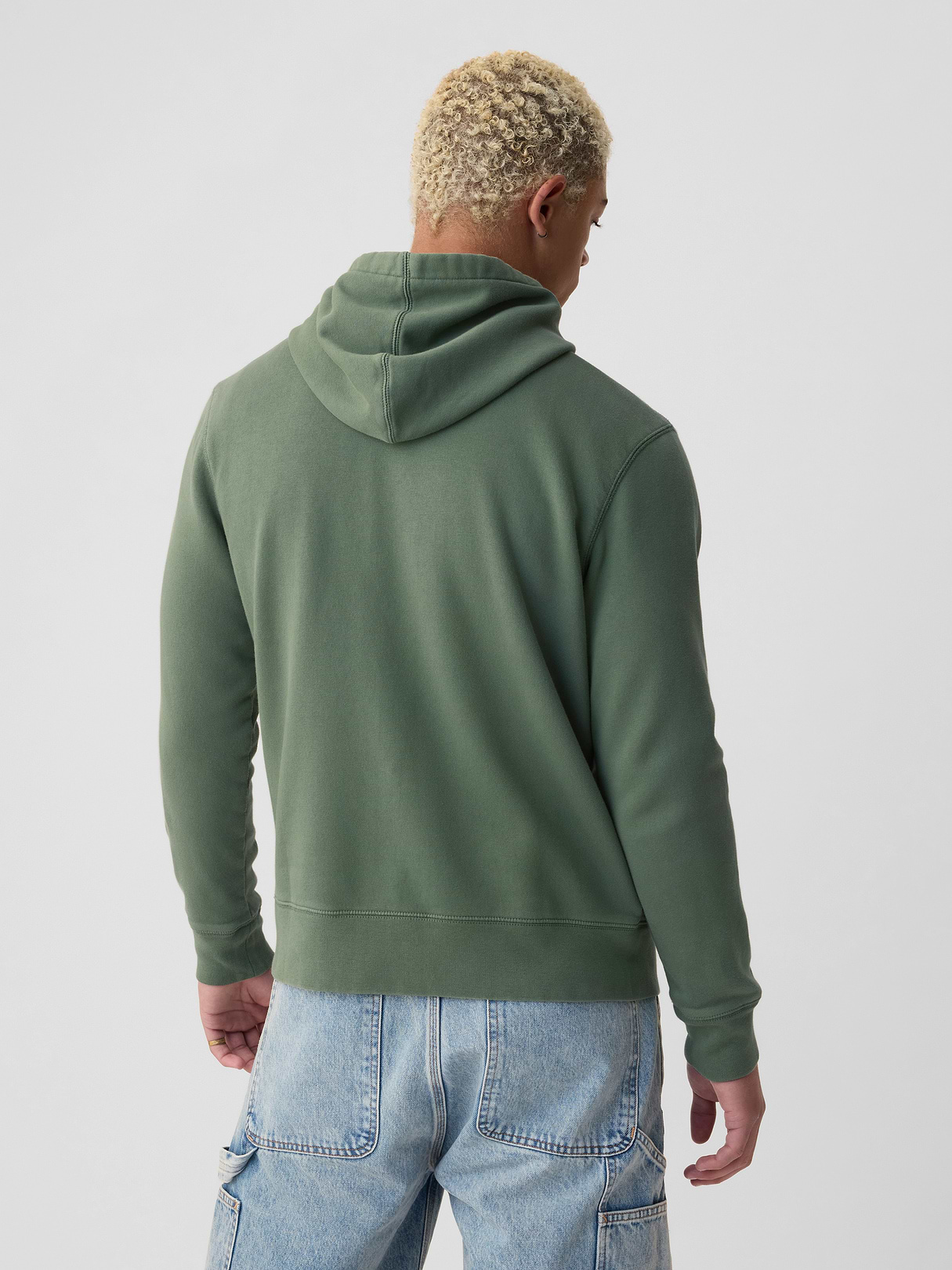 Adult VintageSoft Arch Logo Zip Hoodie - dark forest green