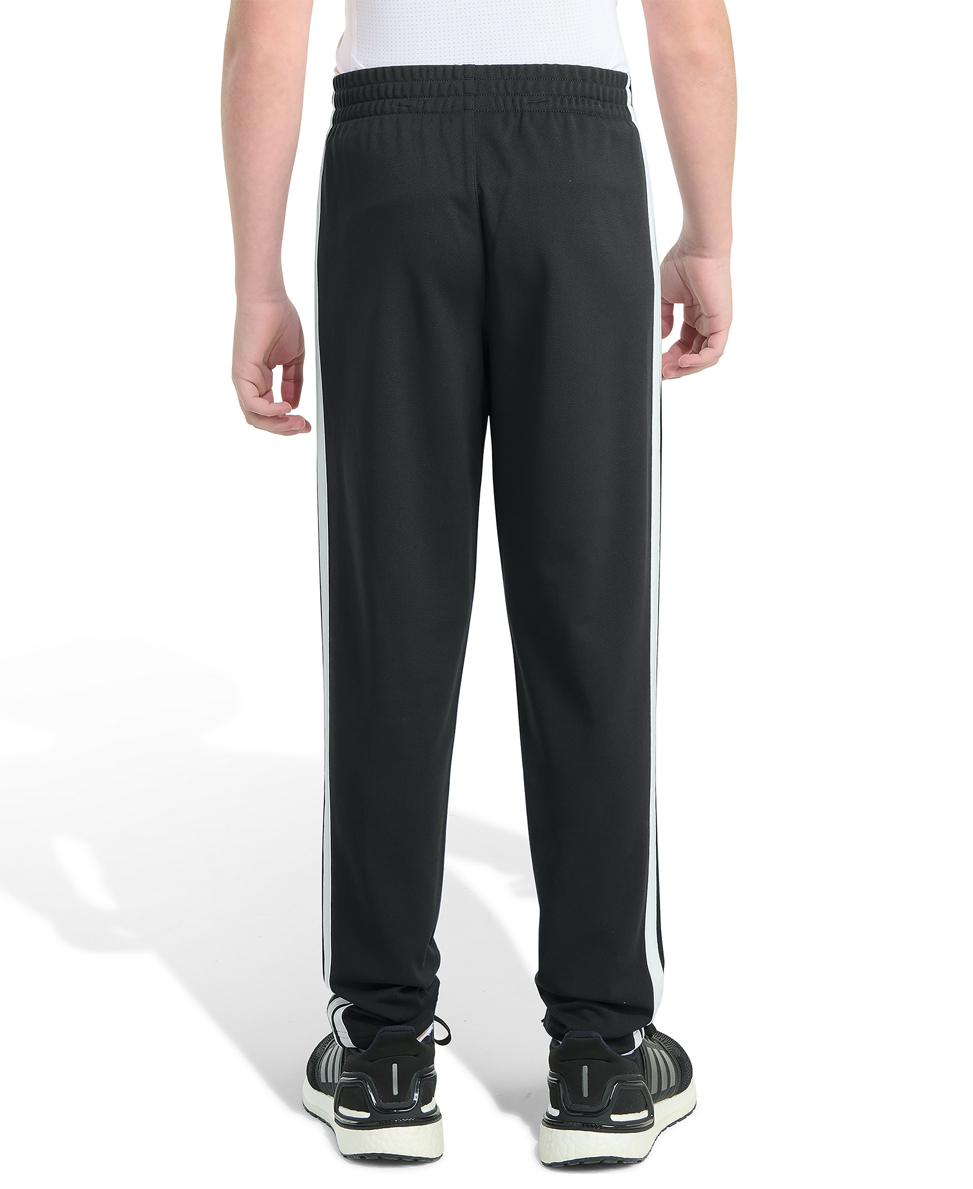 adidas Big Boys Elastic Waistband Tapered Pants - Black