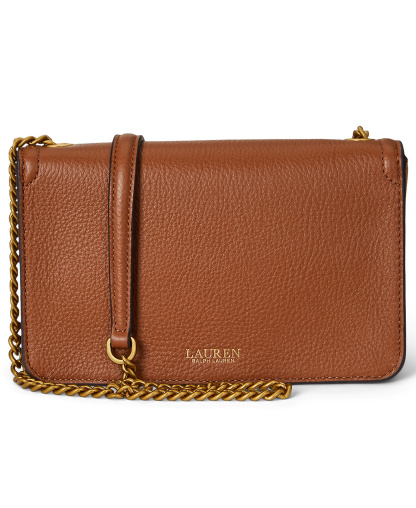 Lauren Ralph Lauren Bradley Small Pebbled Leather Crossbody Wallet - Lauren Tan