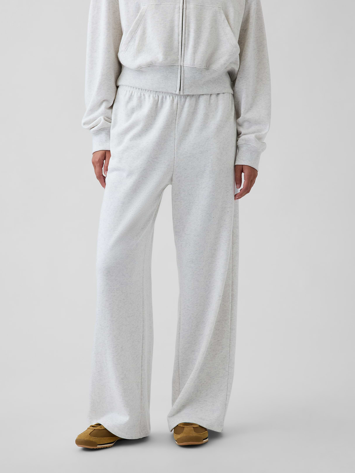 Mid Rise VintageSoft Terry Loose Sweatpants - Pale heather grey