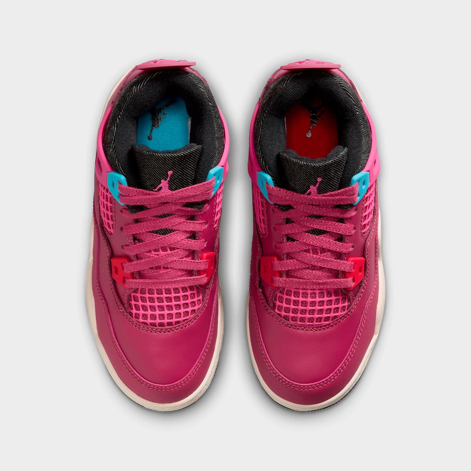 Little Kids' Air Jordan Retro 4 Basketball Shoes - Sweet Beet/Desert Pink/Off Noir/Chalk - view 5