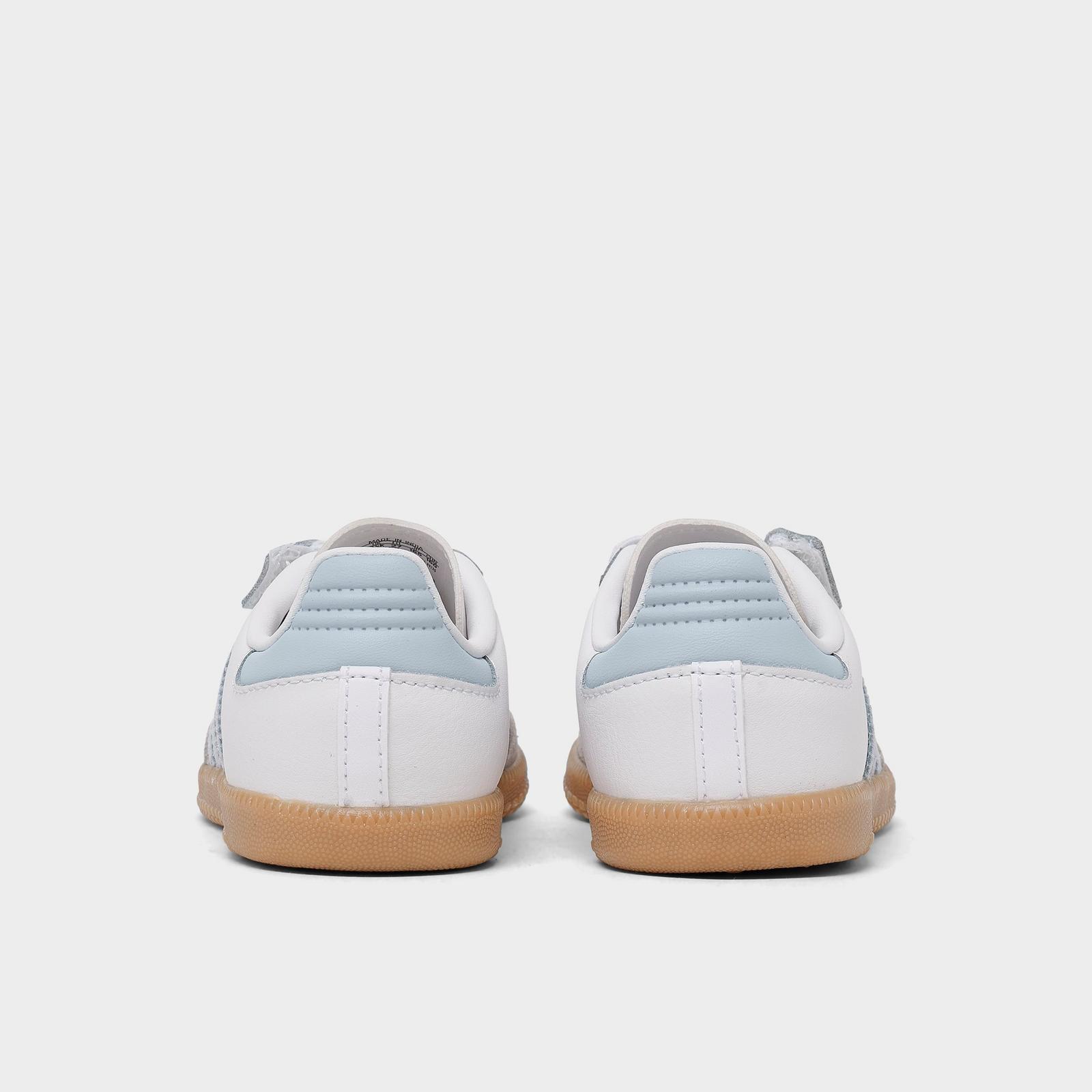 Kids' Toddler adidas Originals Samba OG Comfort Closure Casual Shoes - Cloud White/Crystal Sky/Gum - view 4