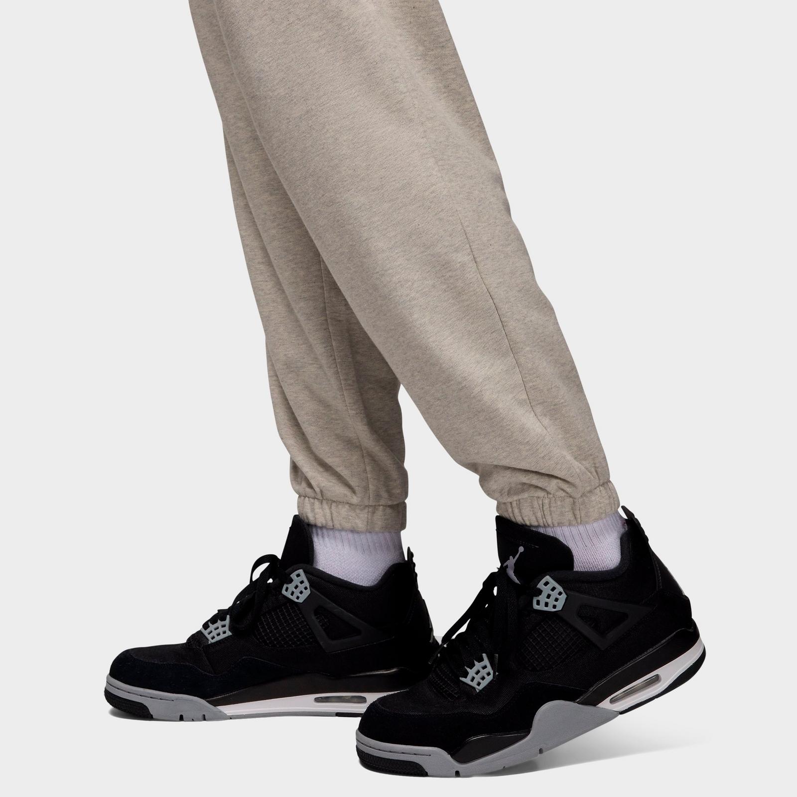 Men's Jordan Dri-FIT Sport Crossover Fleece Jogger Pants - Grey Heather/White - view 5