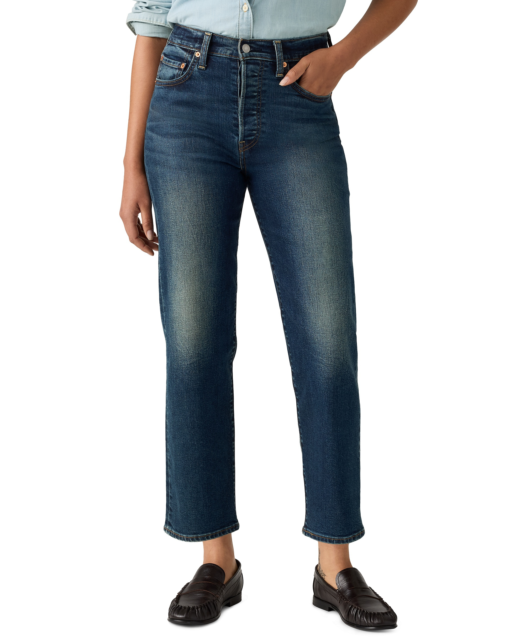 Levi's Women's Ribcage High-Rise Straight Ankle Jeans - She Is Rea