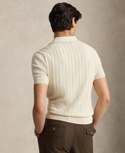 Polo Ralph Lauren Men's Textured Cotton Polo Shirt - Andover Cream
