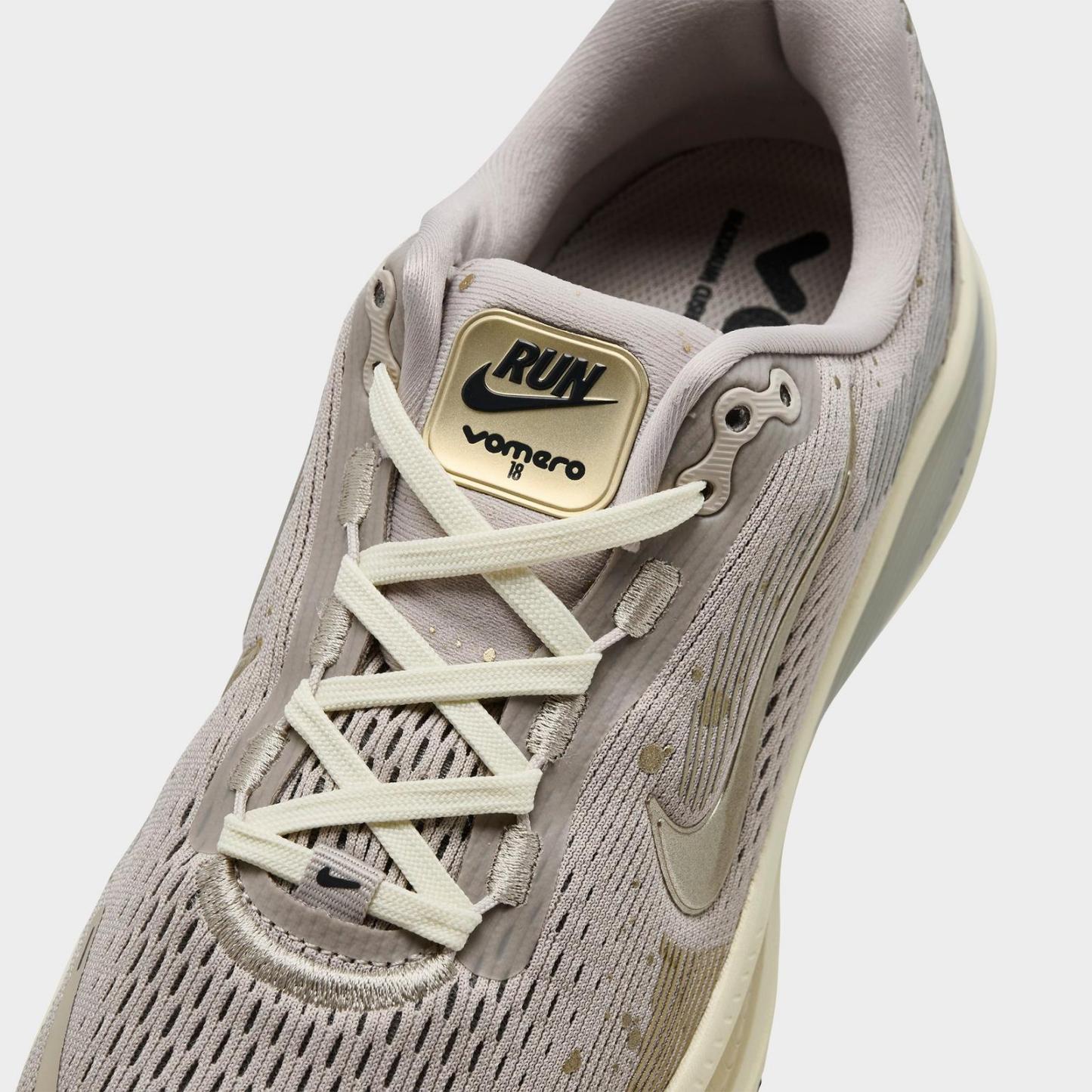 Big Kids' Nike Vomero 18 Running Shoes - Cream II/Coconut Milk/Light Smoke Grey/Metallic Gold Grain
